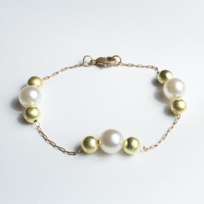 Detalhes do produto Pulseira em Bruto com Bolas DGP-20