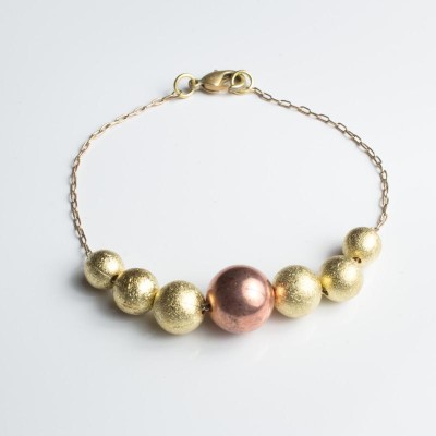Detalhes do produto Pulseira em Bruto com Bolas DGP-28