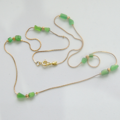 Detalhes do produto Colar PLQ 0048 cascalho verde