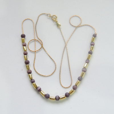 Detalhes do produto Colar PLQ 0082 roxo