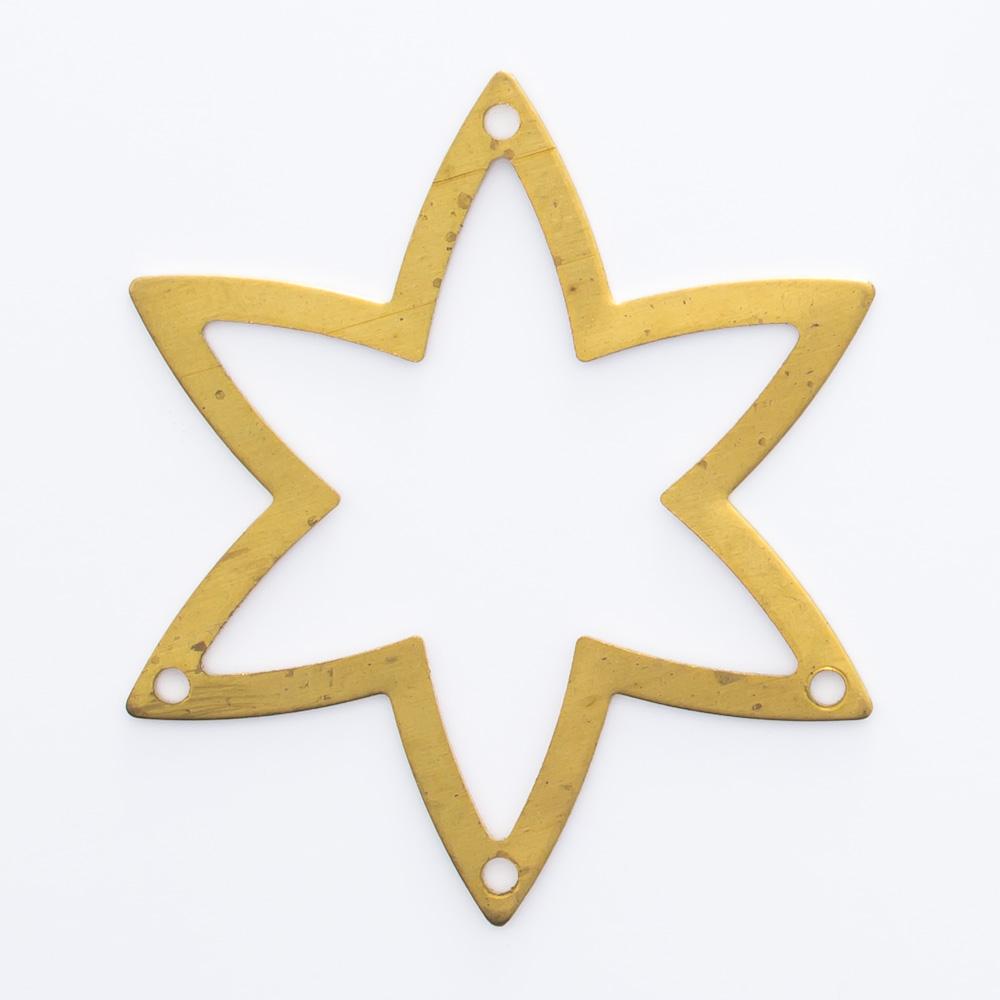 Estrela vazada com 4 furos 28,74mmx25,02mm