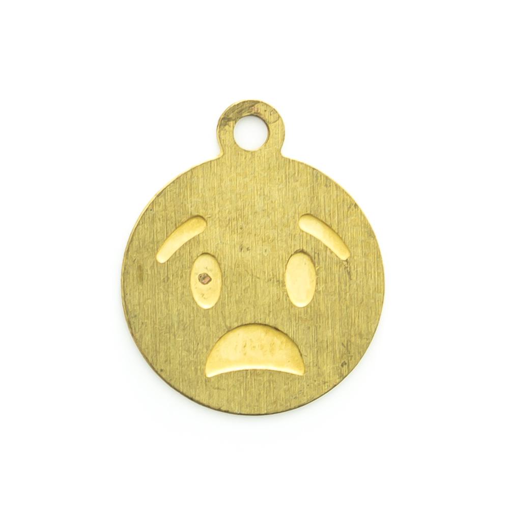 Pingente Emoji Chateado 12,77mmx10,63mm